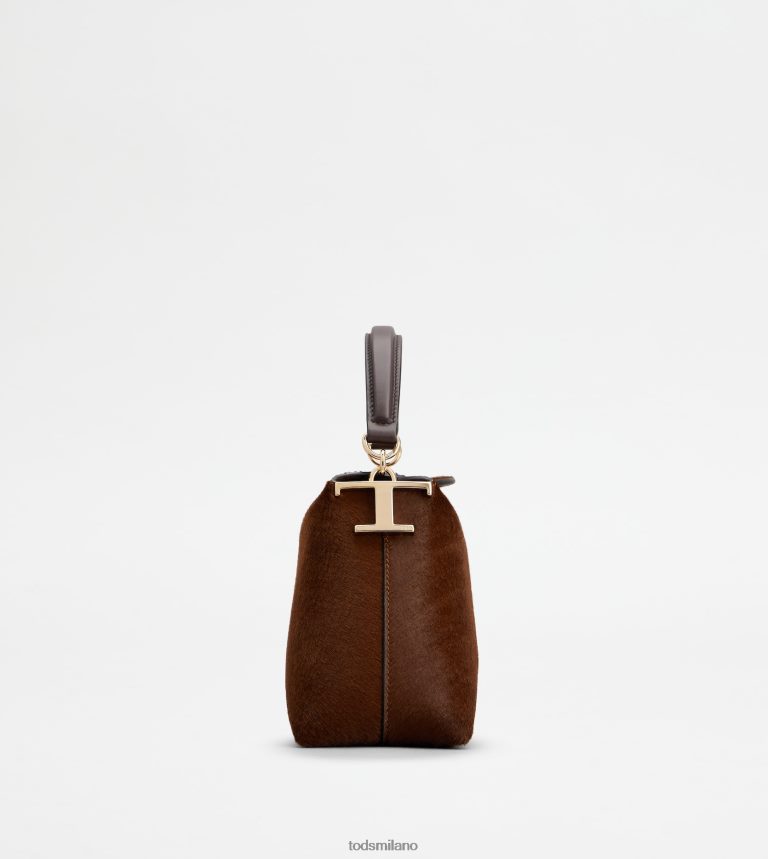 donnemarrone Tod's borsa messenger tote t case in micro pelle effetto cavallino P66X8B352