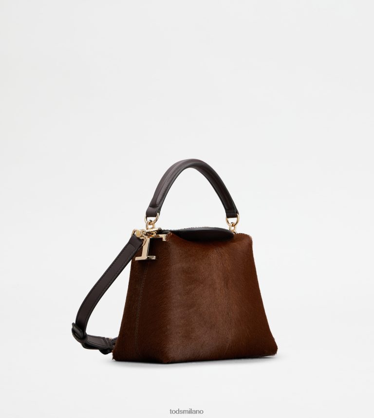 donnemarrone Tod's borsa messenger tote t case in micro pelle effetto cavallino P66X8B352