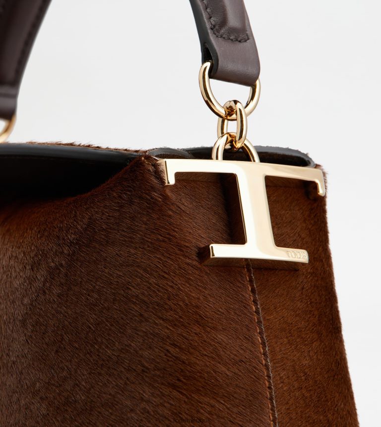 donnemarrone Tod's borsa messenger tote t case in micro pelle effetto cavallino P66X8B352