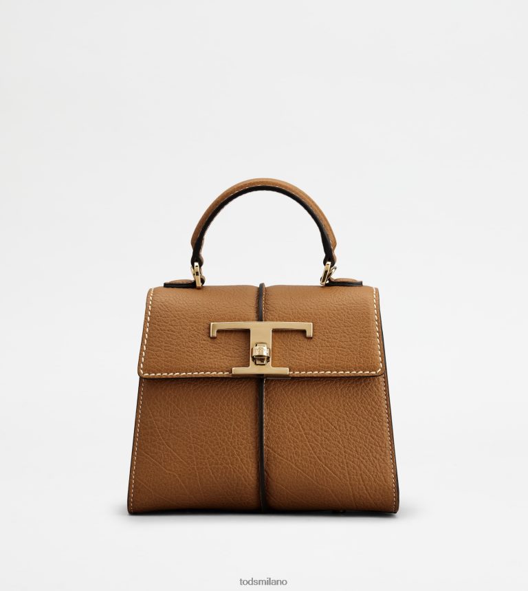 donnemarrone Tod's t borsa senza tempo in pelle mini P66X8B373
