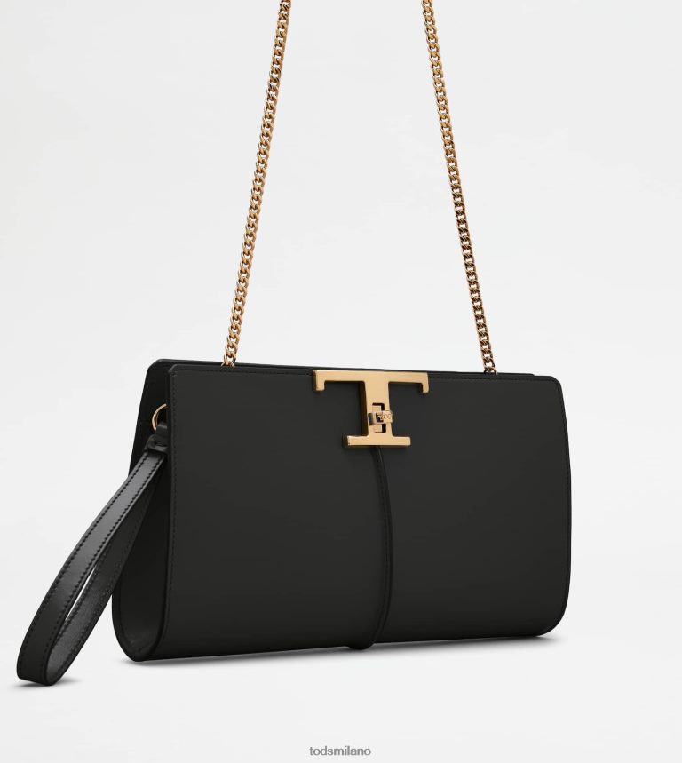 donnenero Tod's t intramontabile pochette in pelle piccola P66X8B354