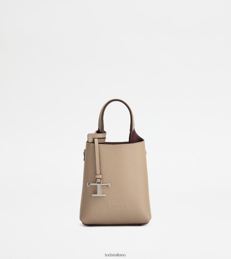 donnebeige Tod's micro borsa in pelle P66X8B471