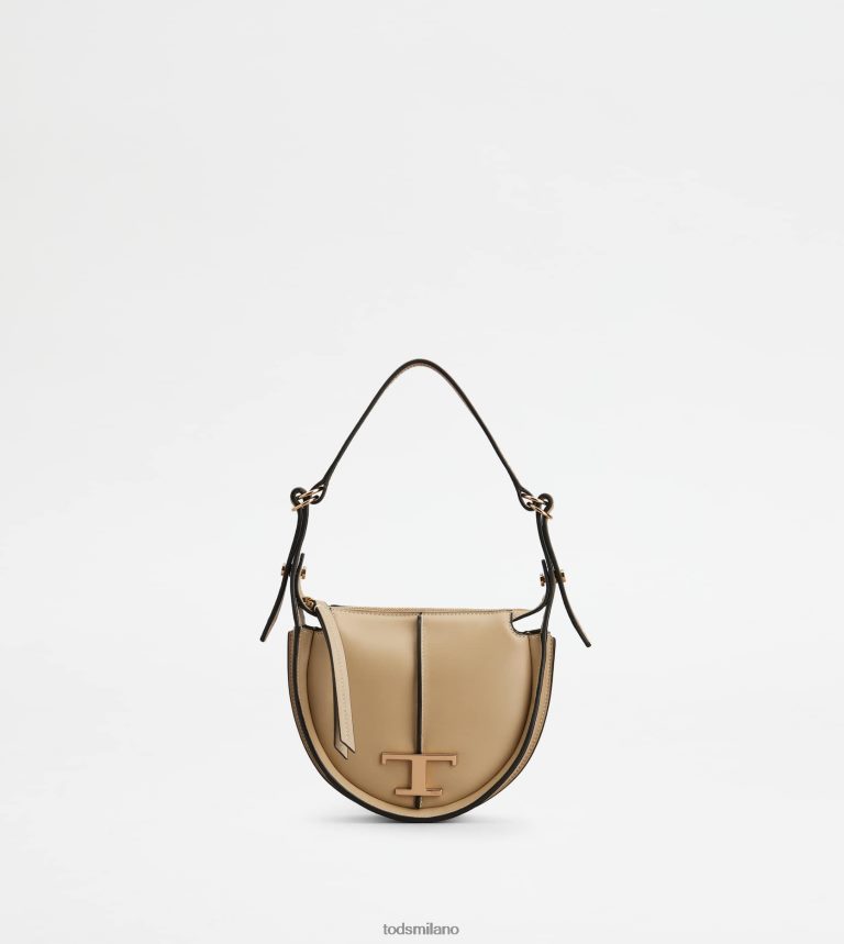 donnebeige Tod's t intramontabile borsa hobo in micropelle P66X8B466
