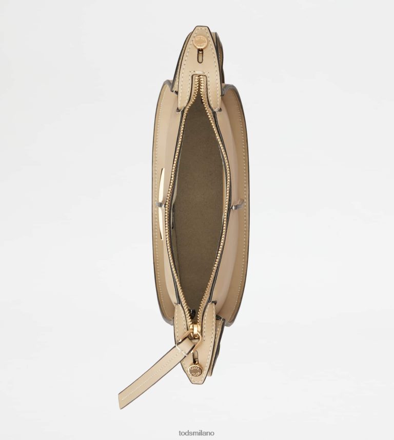 donnebeige Tod's t intramontabile borsa hobo in micropelle P66X8B466
