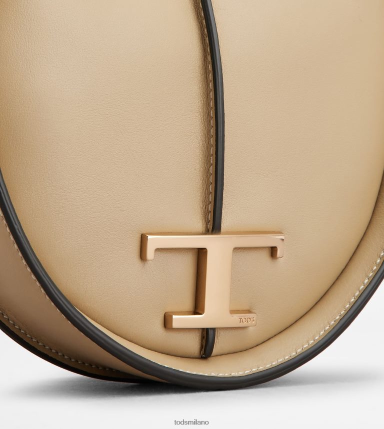 donnebeige Tod's t intramontabile borsa hobo in micropelle P66X8B466