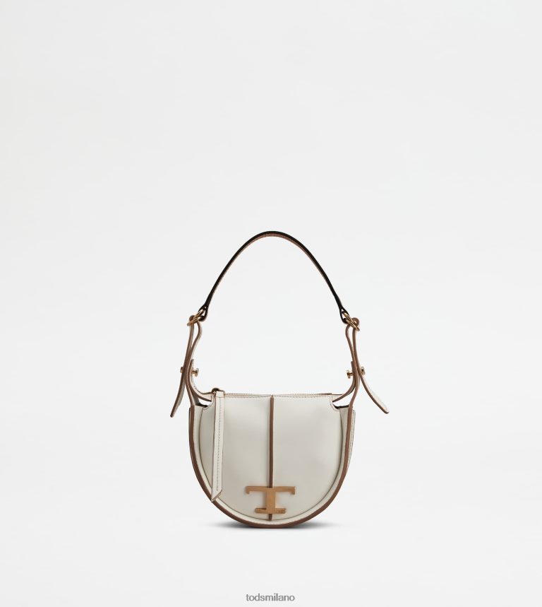 donnebianco Tod's t intramontabile borsa hobo in micropelle P66X8B465