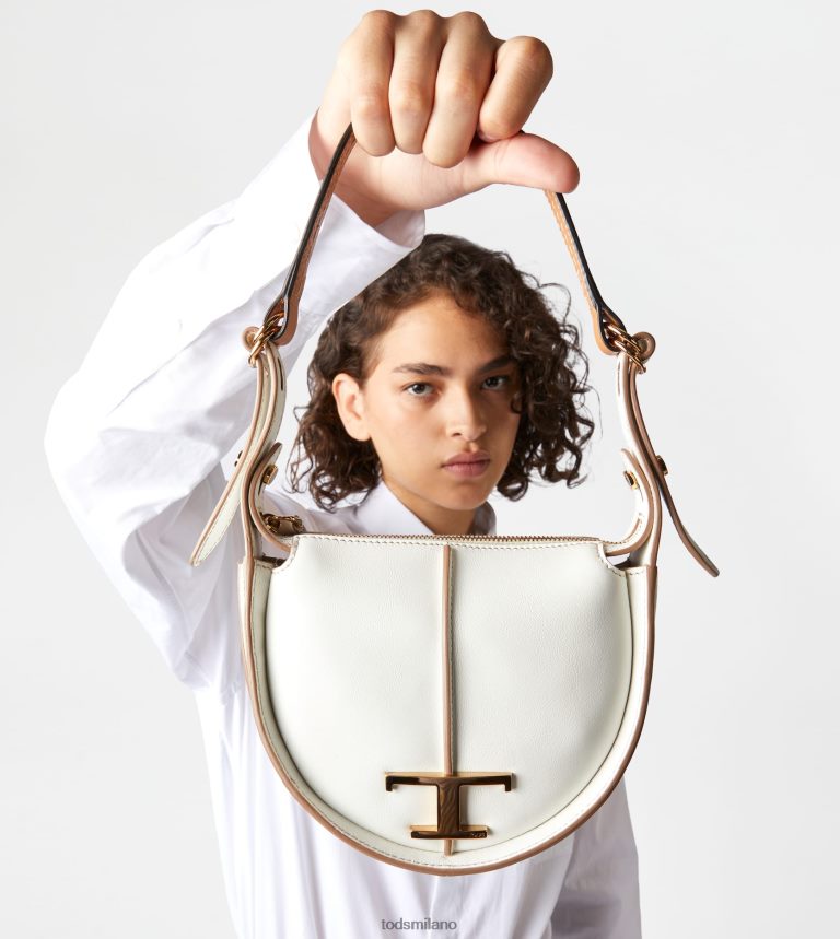 donnebianco Tod's t intramontabile borsa hobo in micropelle P66X8B465