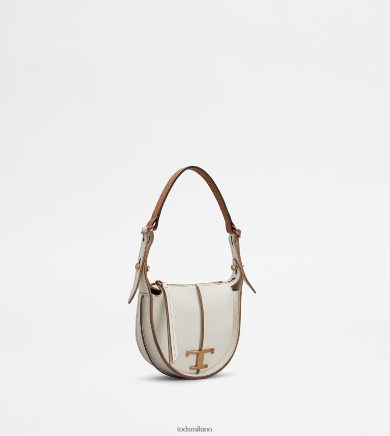 donnebianco Tod's t intramontabile borsa hobo in micropelle P66X8B465