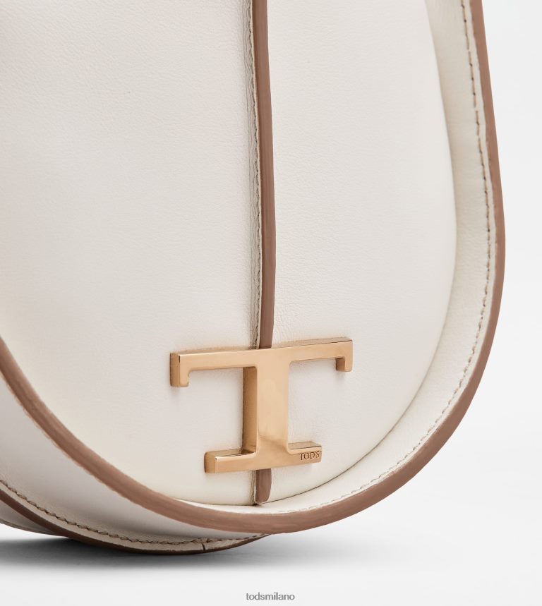 donnebianco Tod's t intramontabile borsa hobo in micropelle P66X8B465