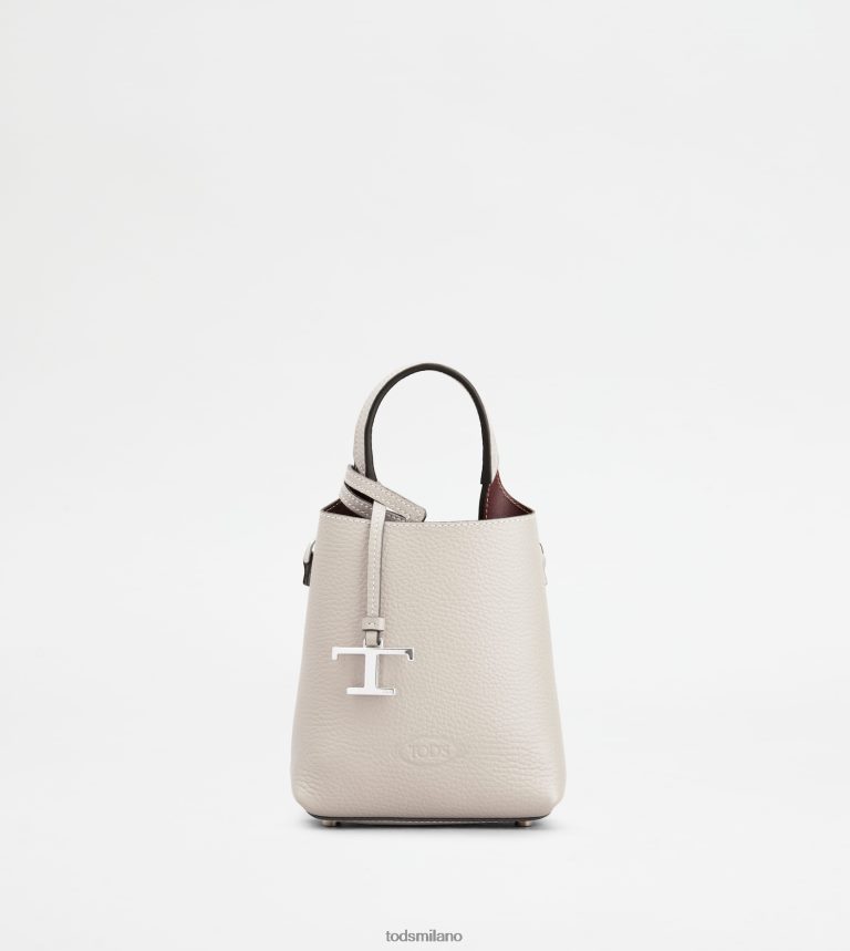 donnegrigio/bordeaux Tod's micro borsa in pelle P66X8B463