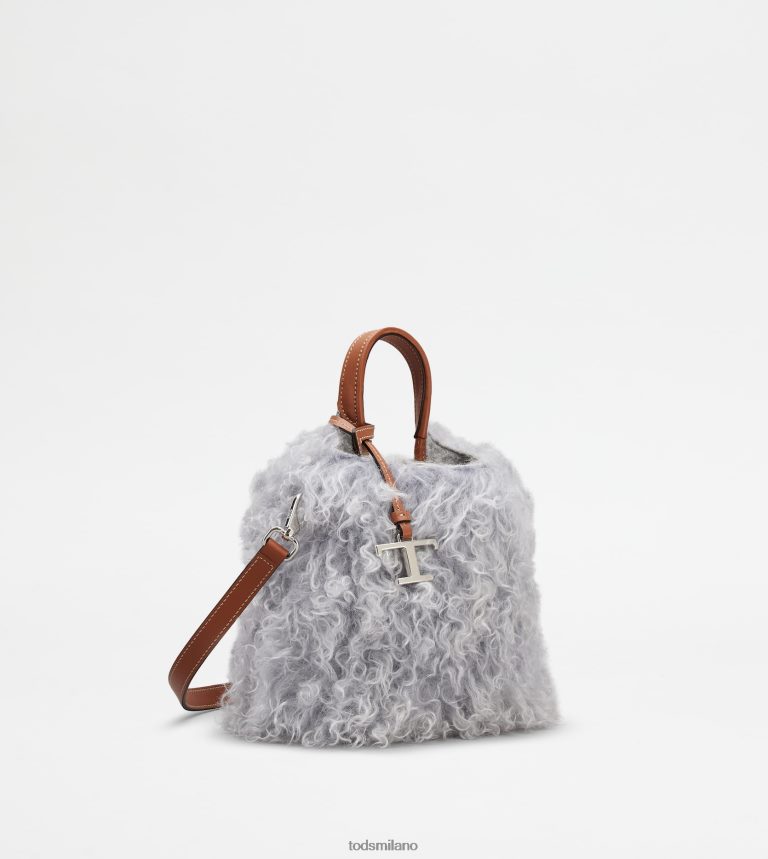 donnegrigio/marrone Tod's borsa micro in mohair e pelle micro P66X8B470