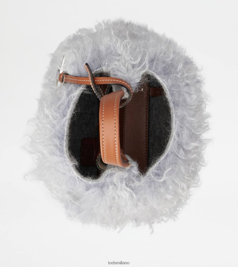 donnegrigio/marrone Tod's borsa micro in mohair e pelle micro P66X8B470