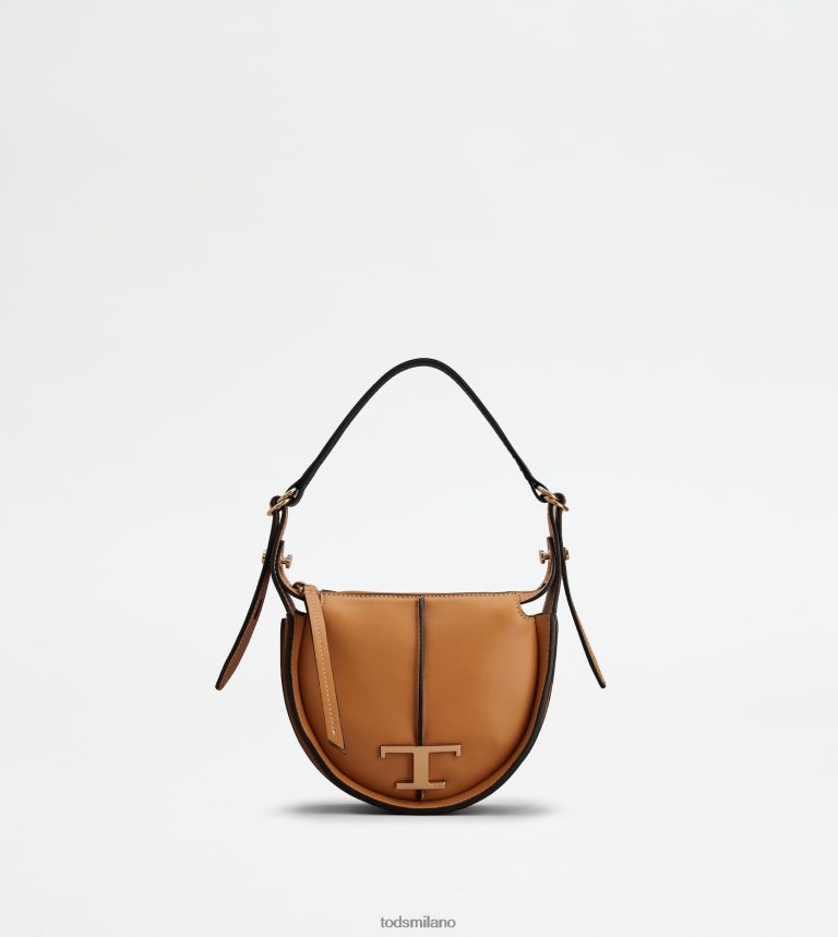 donnemarrone Tod's t intramontabile borsa hobo in micropelle P66X8B464
