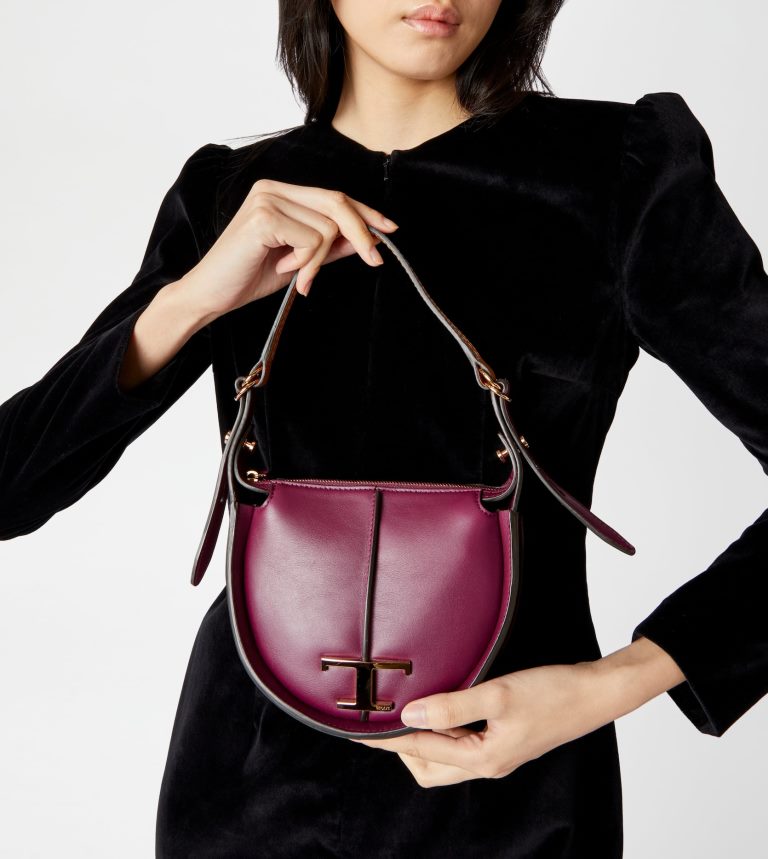 donnemarrone Tod's t intramontabile borsa hobo in micropelle P66X8B464
