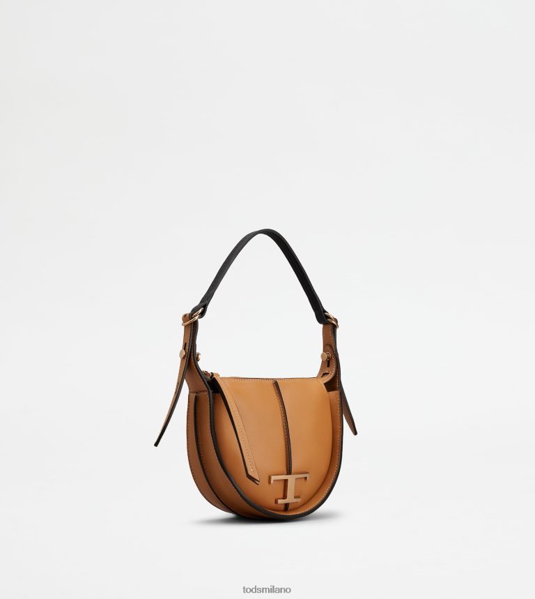 donnemarrone Tod's t intramontabile borsa hobo in micropelle P66X8B464