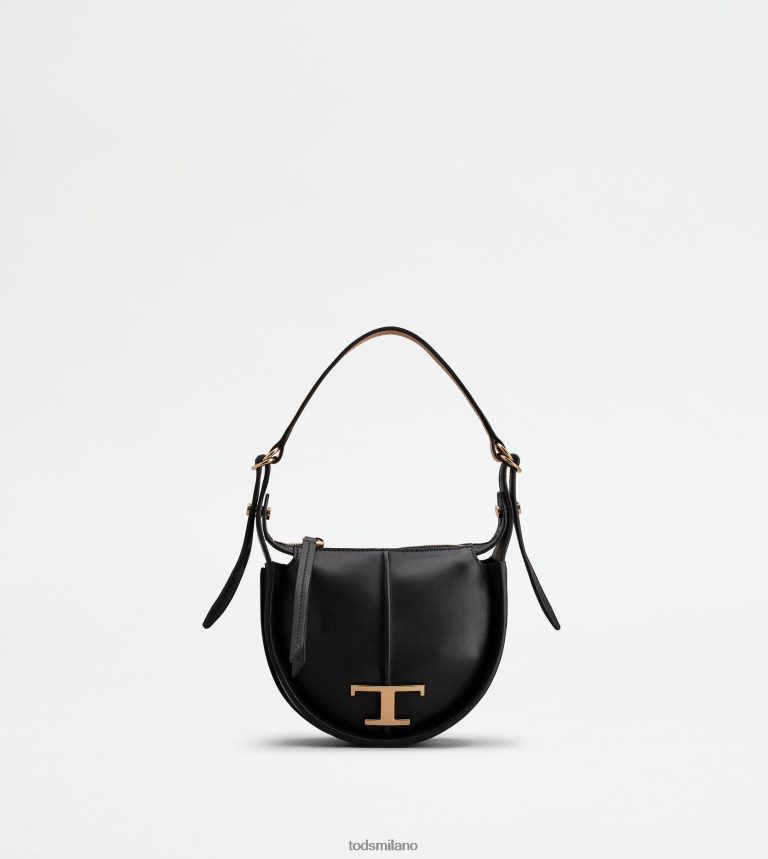 donnenero Tod's t intramontabile borsa hobo in micropelle P66X8B467