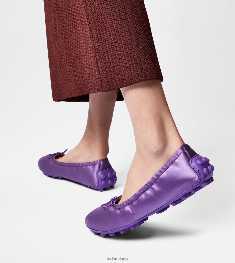 donneViola Tod's ballerine bubble in raso e pelle P66X8B194