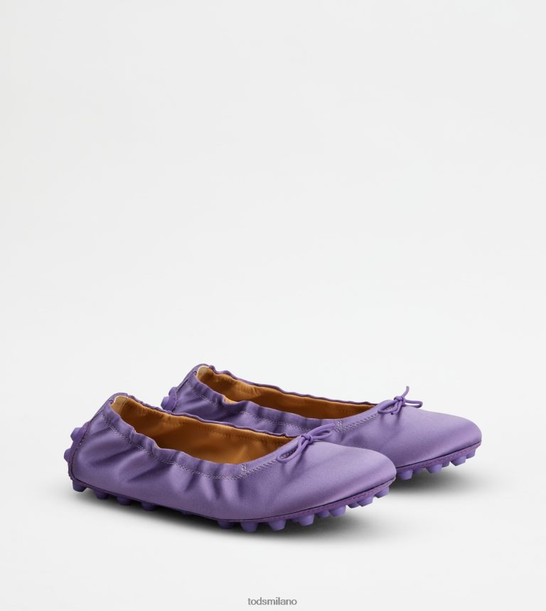 donneViola Tod's ballerine bubble in raso e pelle P66X8B194
