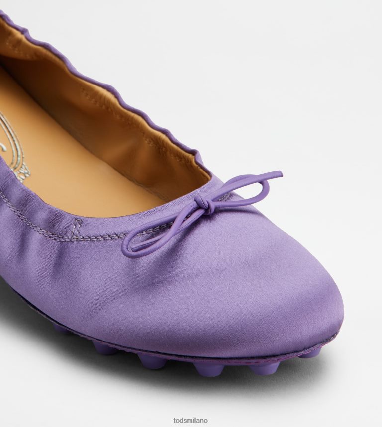 donneViola Tod's ballerine bubble in raso e pelle P66X8B194