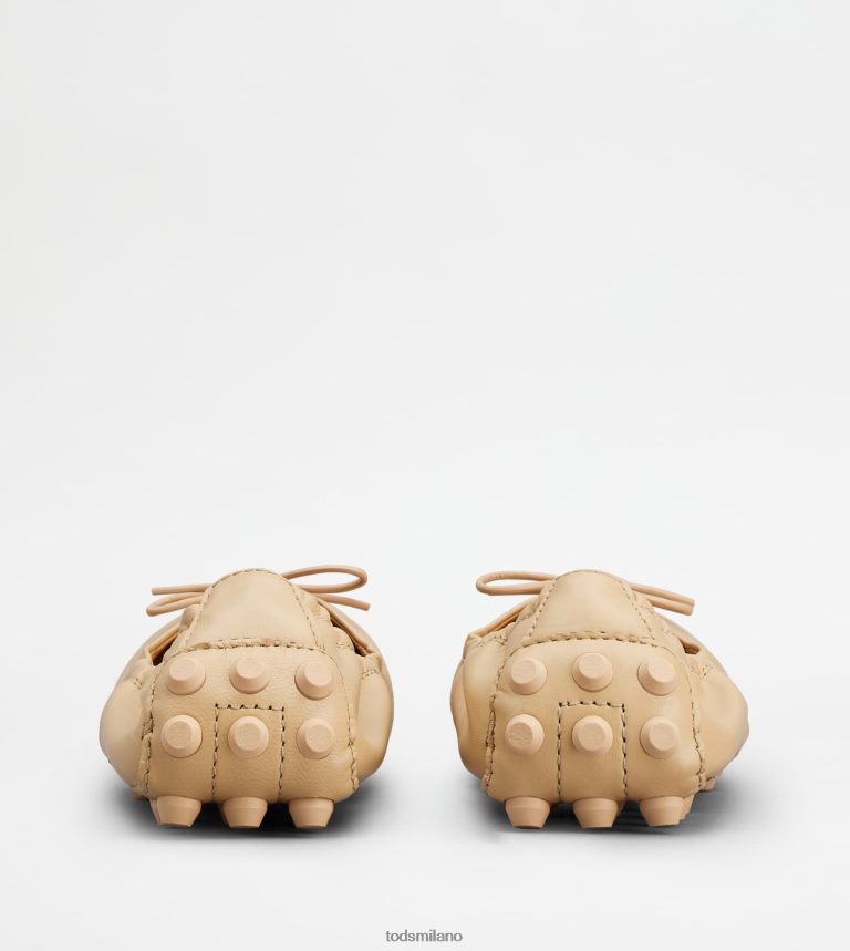 donnebeige Tod's ballerine bubble in pelle P66X8B185