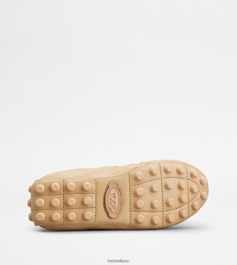 donnebeige Tod's ballerine bubble in pelle P66X8B185