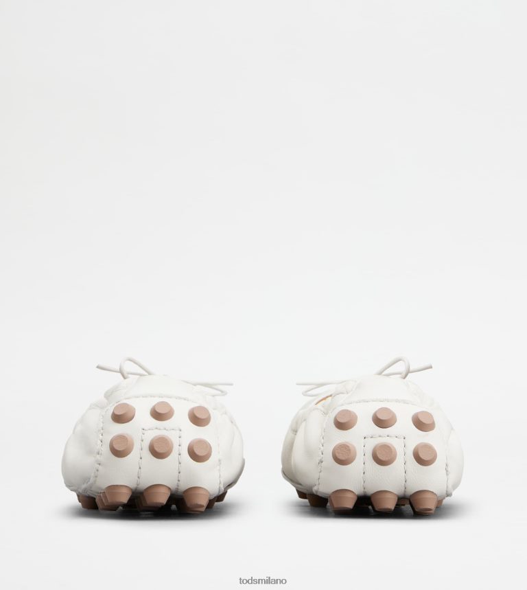 donnebianco/marrone Tod's ballerine bubble in pelle P66X8B190