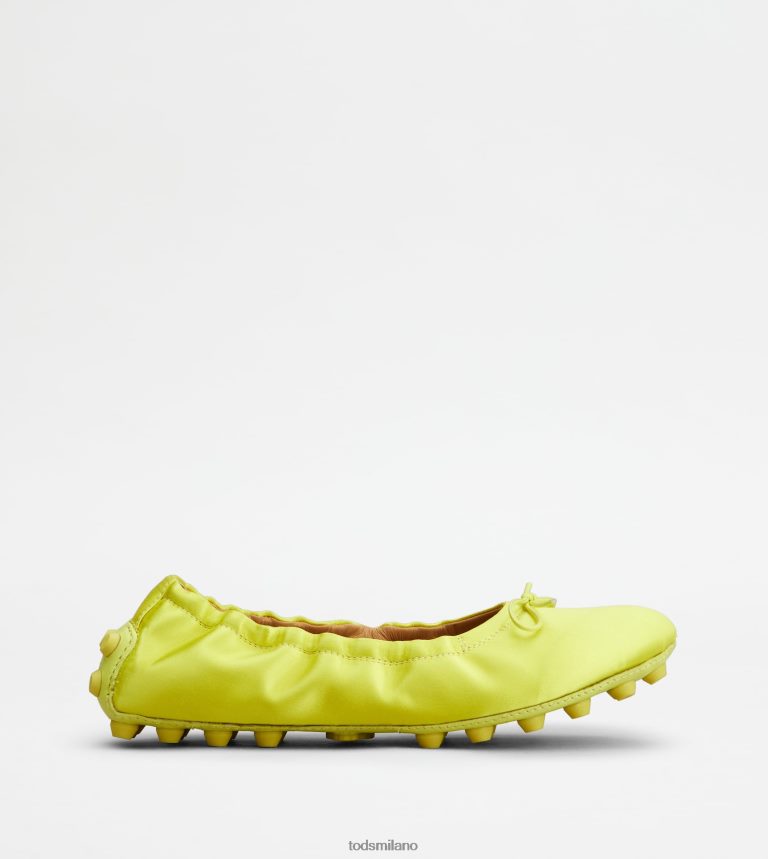 donnegiallo Tod's ballerine bubble in raso e pelle P66X8B193