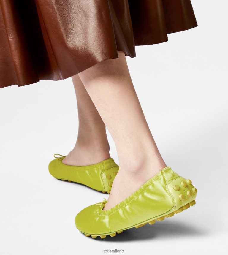 donnegiallo Tod's ballerine bubble in raso e pelle P66X8B193