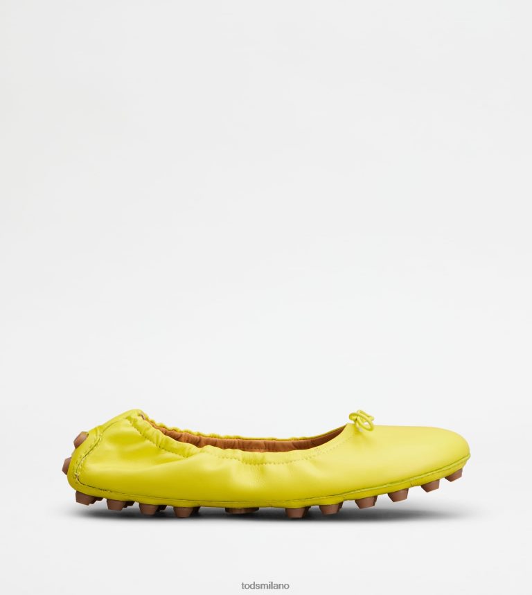 donnegiallo/marrone Tod's ballerine bubble in pelle P66X8B184