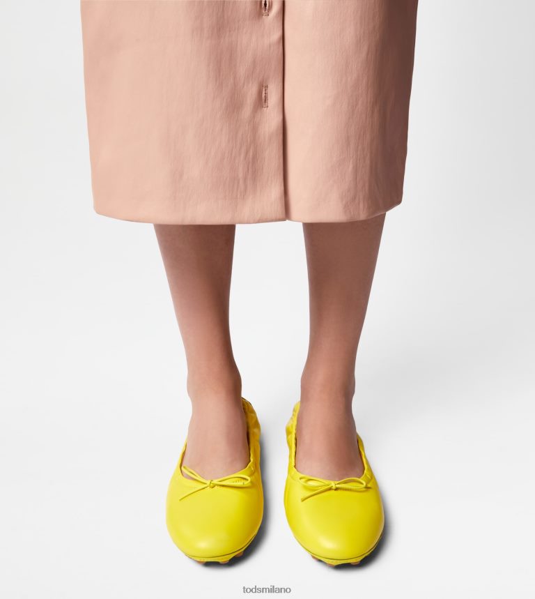 donnegiallo/marrone Tod's ballerine bubble in pelle P66X8B184