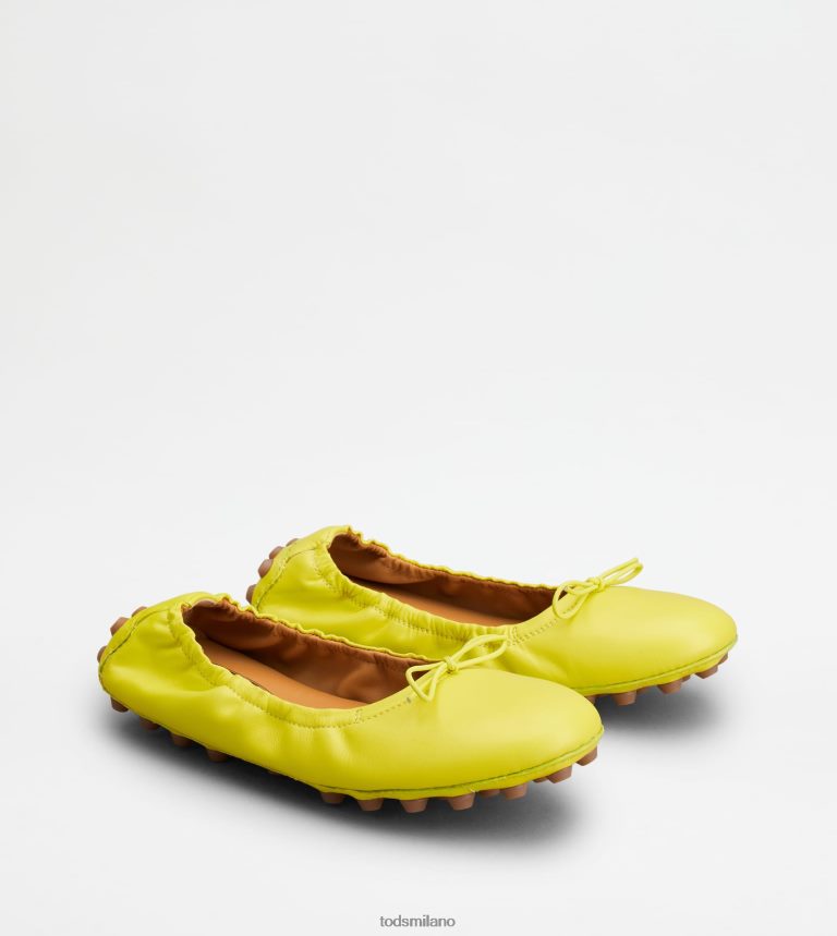 donnegiallo/marrone Tod's ballerine bubble in pelle P66X8B184