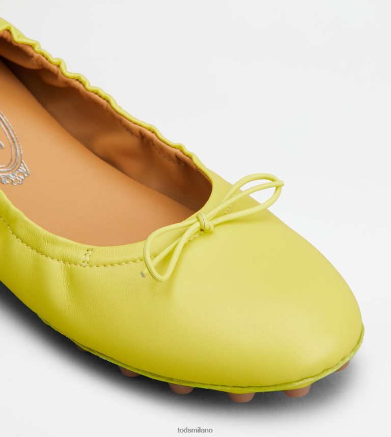 donnegiallo/marrone Tod's ballerine bubble in pelle P66X8B184