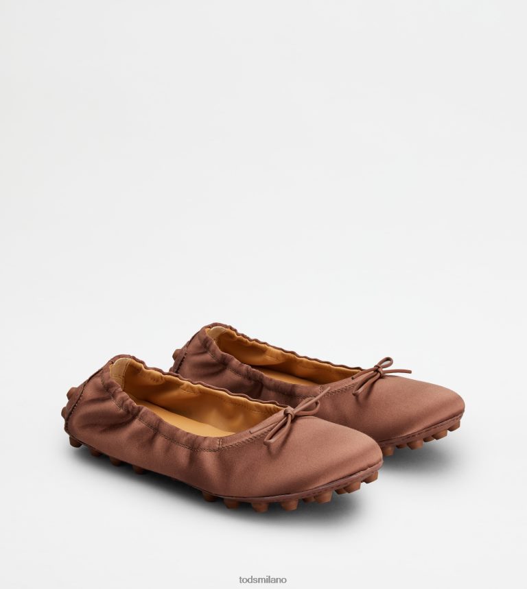 donnemarrone Tod's ballerine bubble in raso e pelle P66X8B192