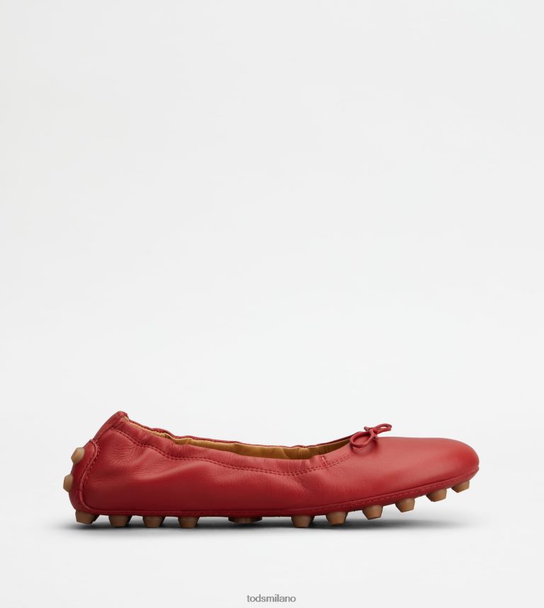donnerosso marrone Tod's ballerine bubble in pelle P66X8B187