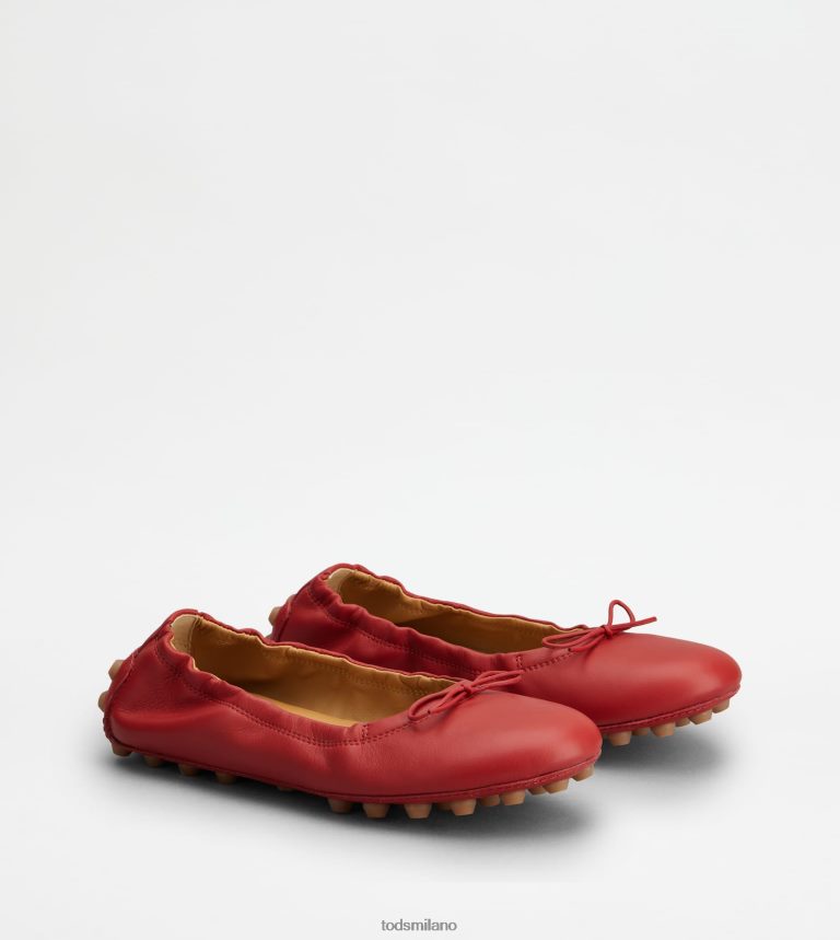 donnerosso marrone Tod's ballerine bubble in pelle P66X8B187