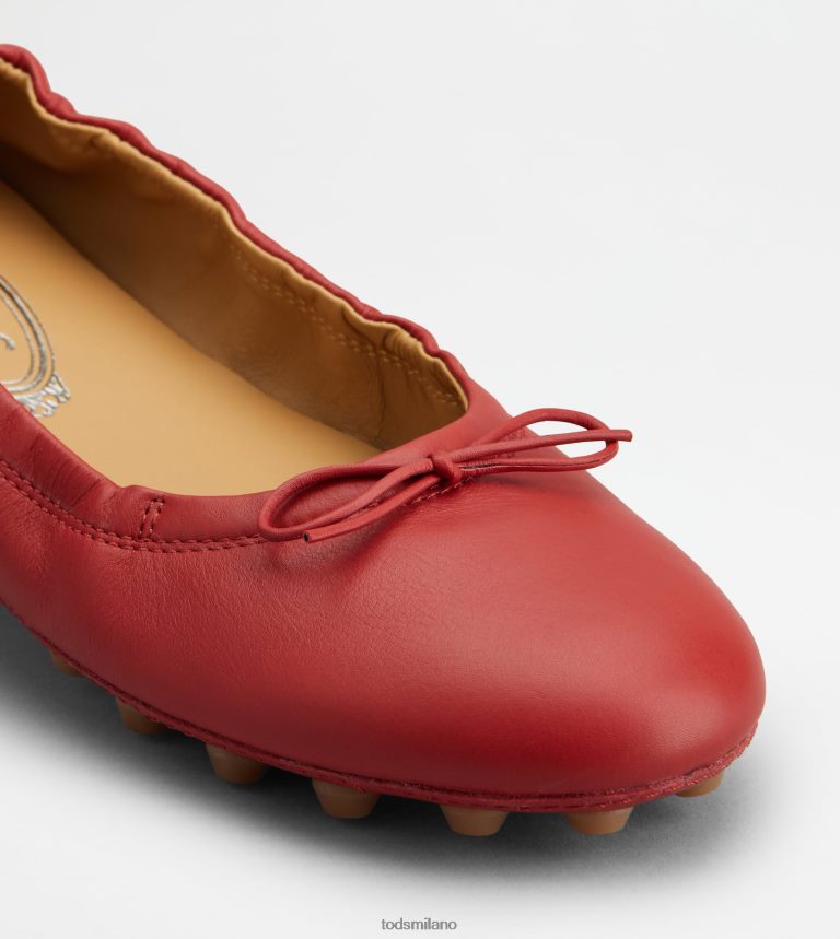 donnerosso marrone Tod's ballerine bubble in pelle P66X8B187