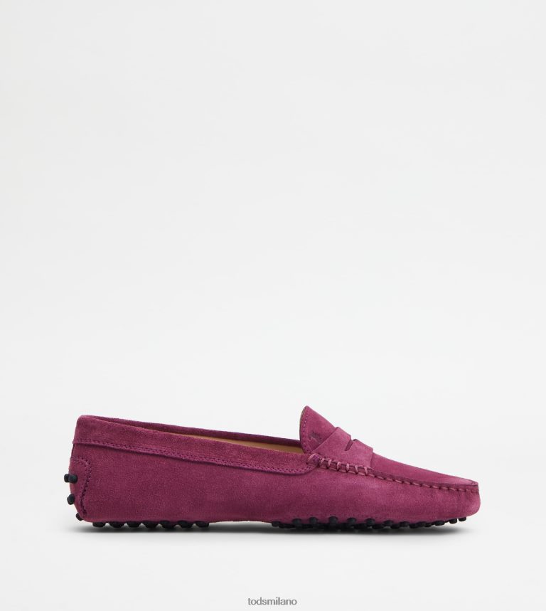 donneViola Tod's gommino mocassino in pelle scamosciata P66X8B102