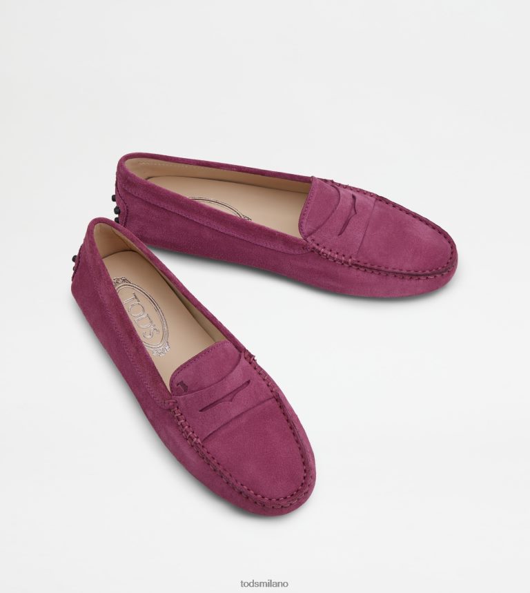 donneViola Tod's gommino mocassino in pelle scamosciata P66X8B102
