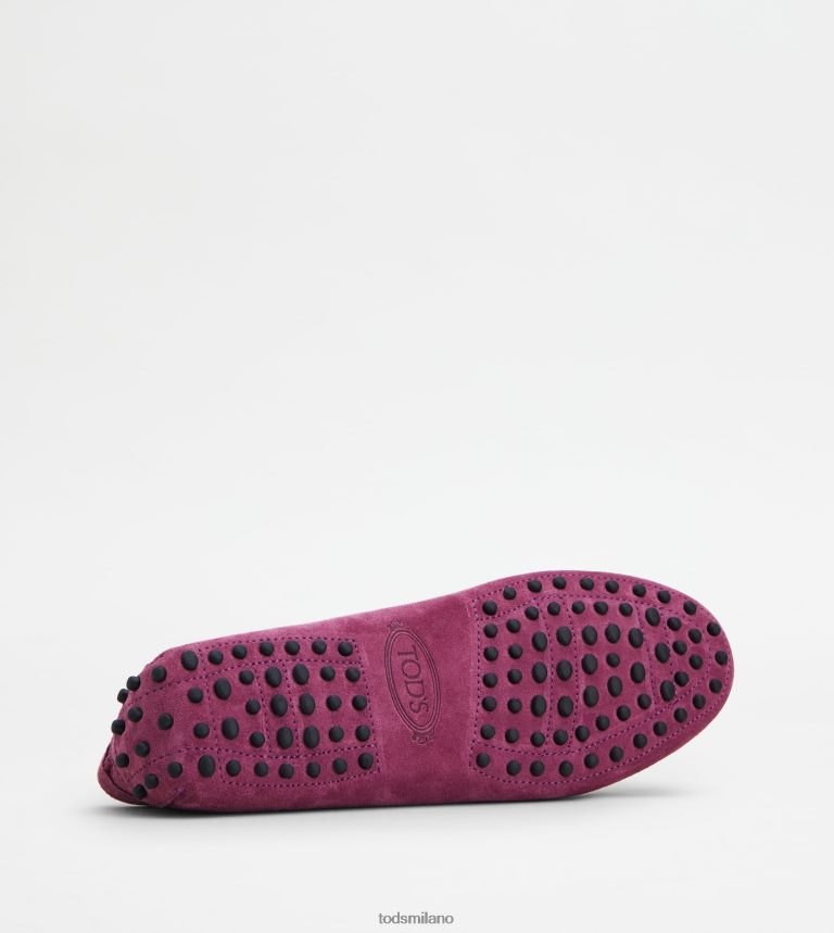 donneViola Tod's gommino mocassino in pelle scamosciata P66X8B102