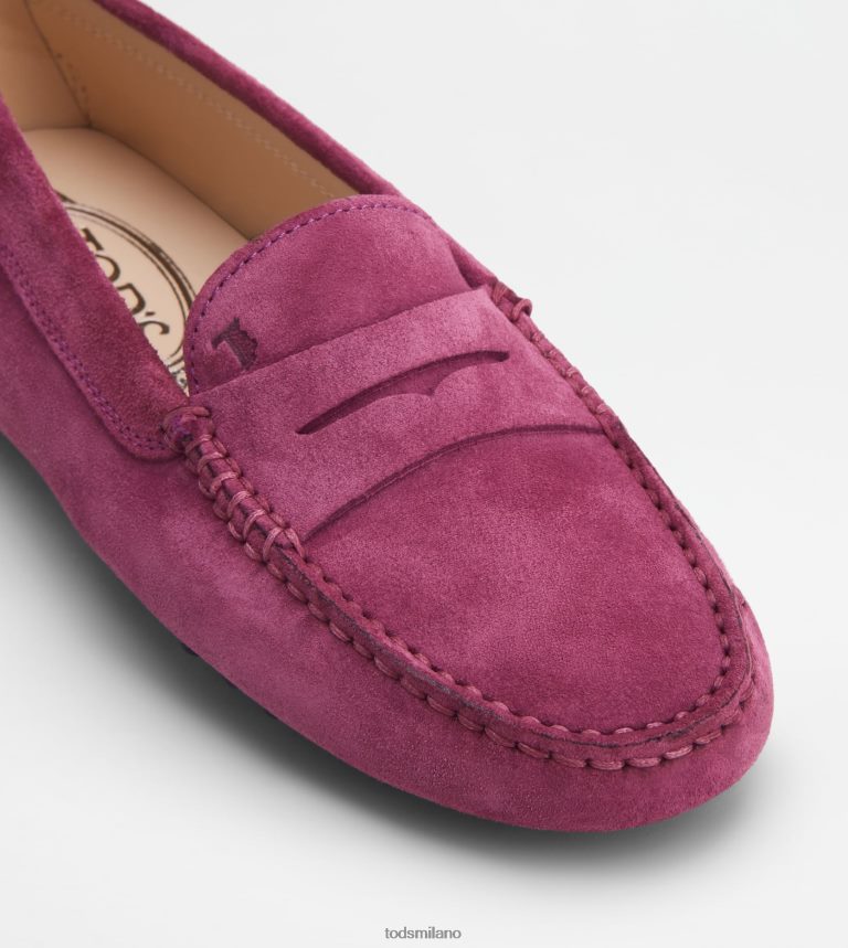 donneViola Tod's gommino mocassino in pelle scamosciata P66X8B102