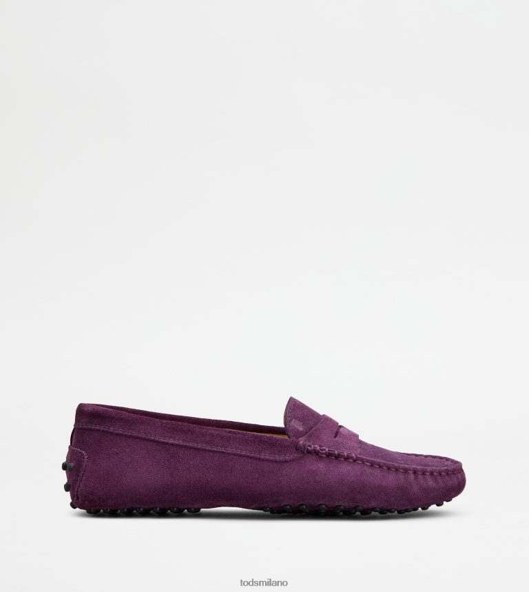 donneViola Tod's gommino mocassino in pelle scamosciata P66X8B112