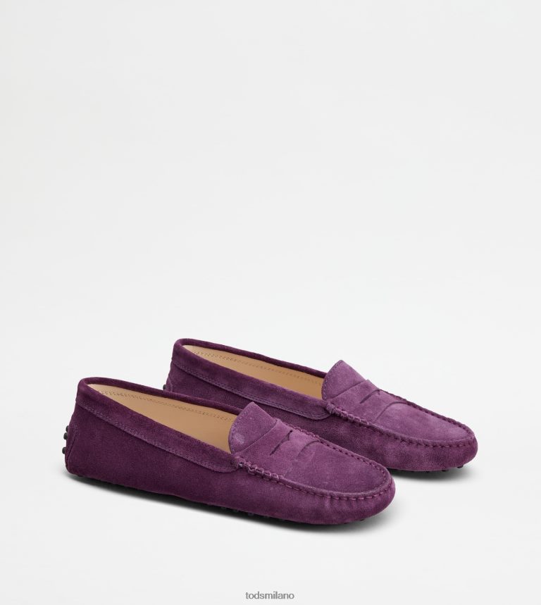 donneViola Tod's gommino mocassino in pelle scamosciata P66X8B112