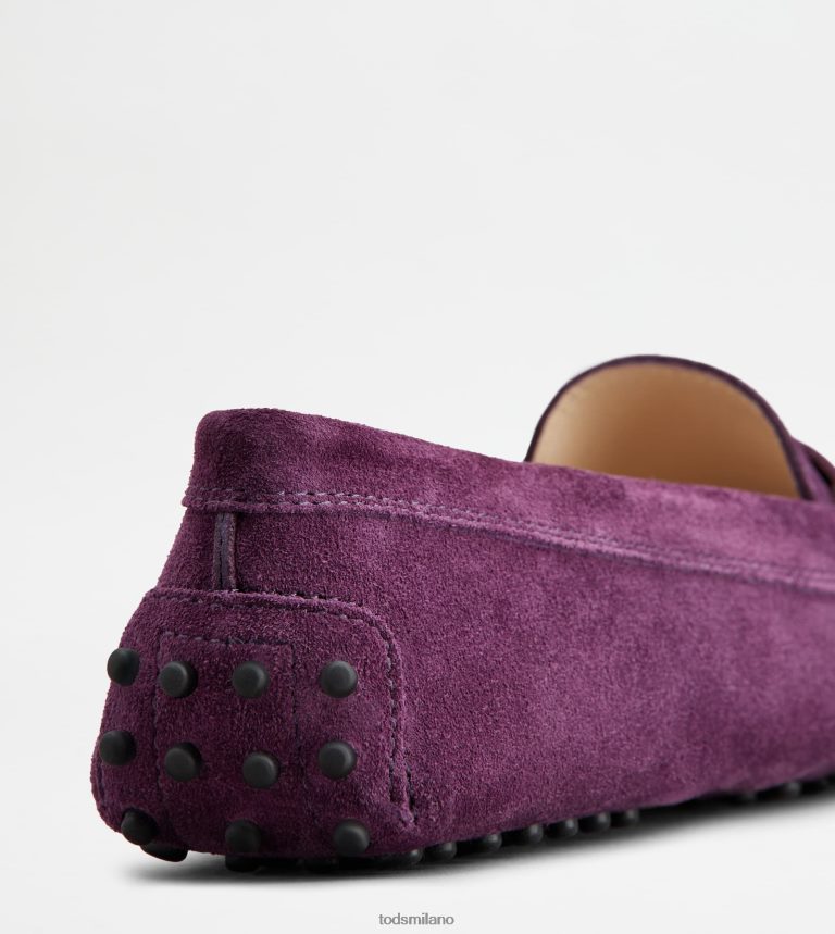 donneViola Tod's gommino mocassino in pelle scamosciata P66X8B112