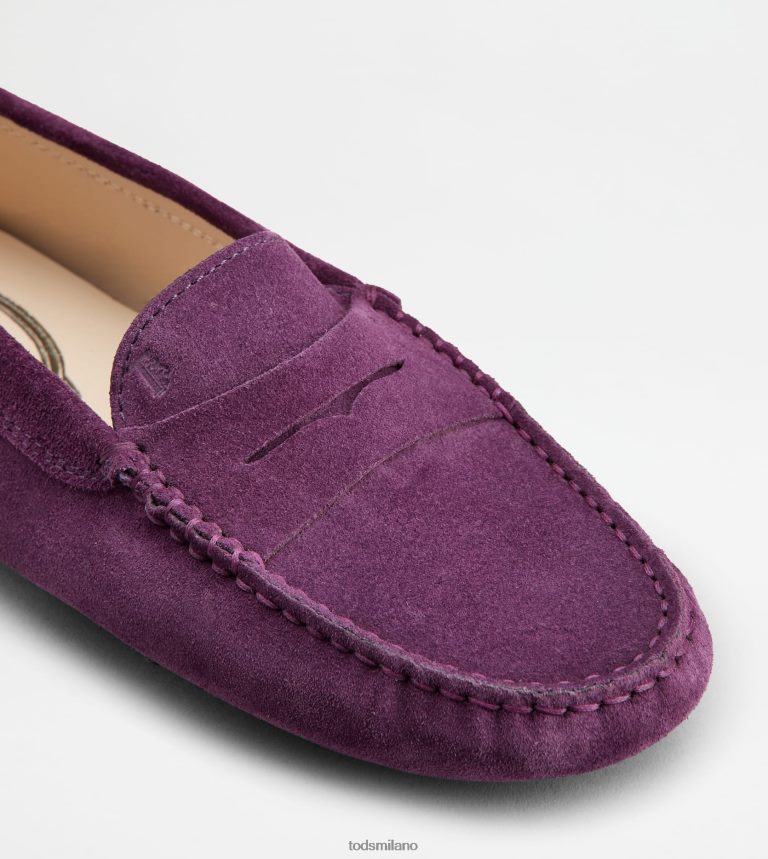 donneViola Tod's gommino mocassino in pelle scamosciata P66X8B112