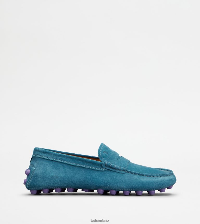 donneazzurro Tod's gommino a bolle in camoscio P66X8B89