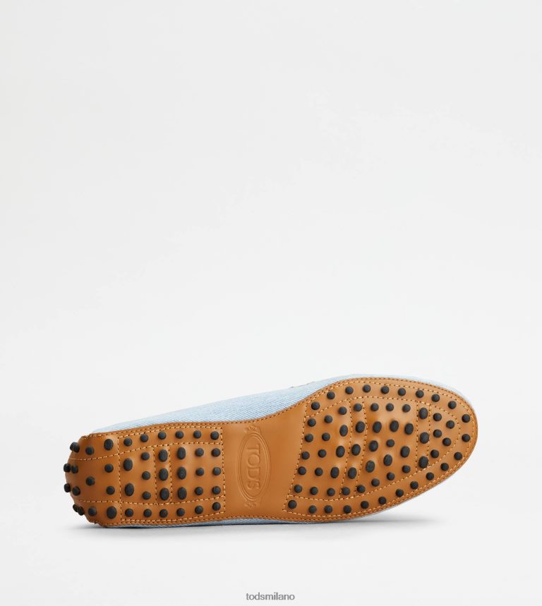 donneazzurro/blu Tod's mocassino gommino in denim P66X8B116