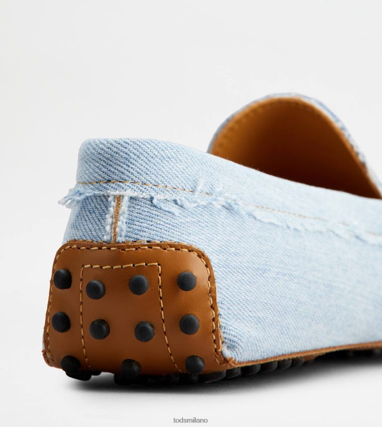 donneazzurro/blu Tod's mocassino gommino in denim P66X8B116