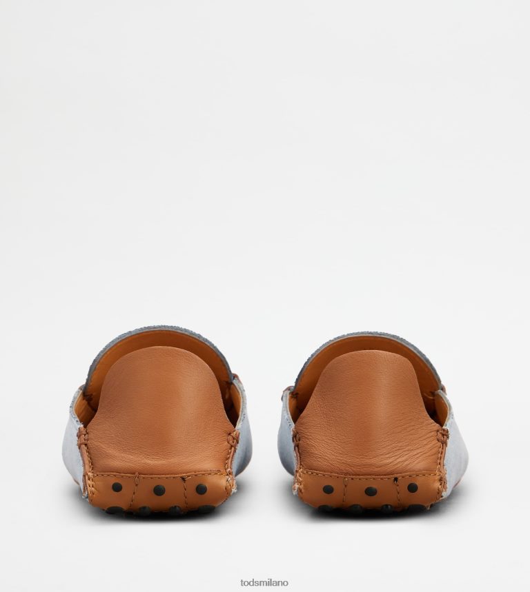 donneazzurro/marrone Tod's sabot gommino in denim e pelle P66X8B75