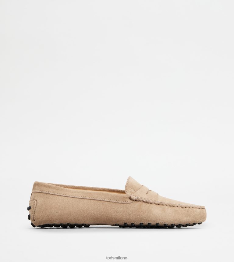 donnebeige Tod's gommino mocassino in pelle scamosciata P66X8B104
