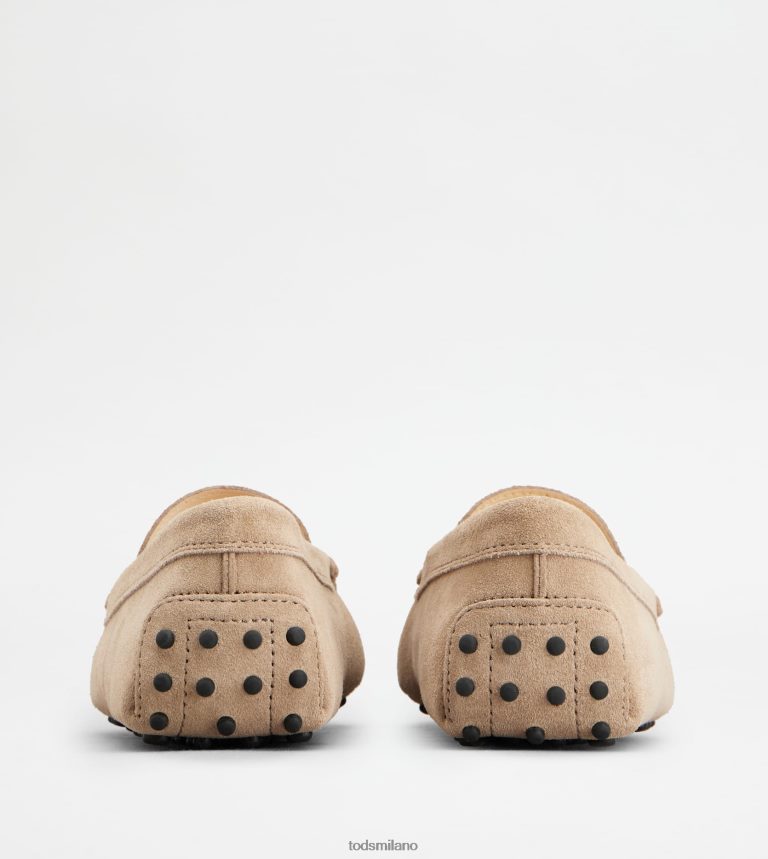 donnebeige Tod's gommino mocassino in pelle scamosciata P66X8B104